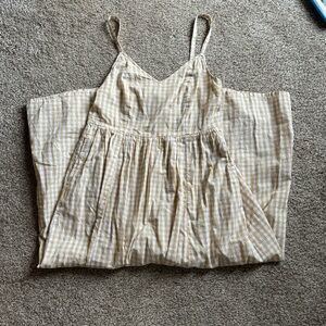 Yellow gingham maxi dress